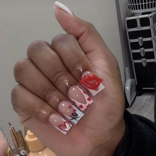 Love letter , Valentines Press on Nails