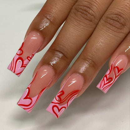 Just a girl , Valentines Press on Nails