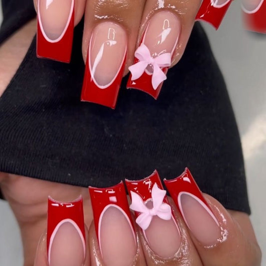 Bows n Arrows , Valentines Press on Nails